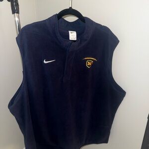 Nike Dark Blue Fleece Vest with Logo